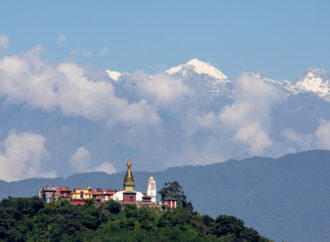 Der Swayambhunath Stupa in Kathmandu