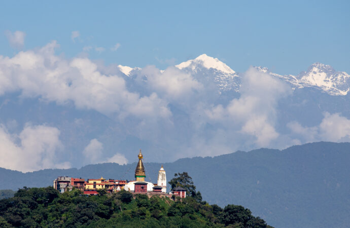 Der Swayambhunath Stupa in Kathmandu