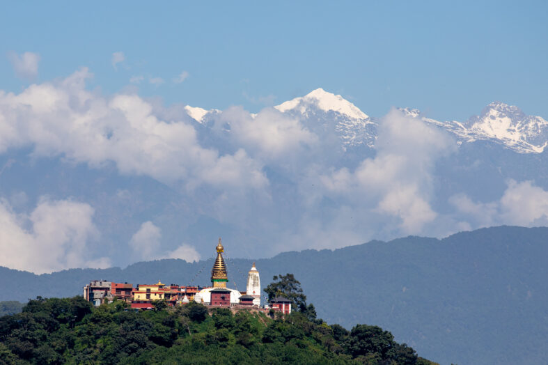 Der Swayambhunath Stupa in Kathmandu