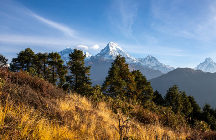 Annapurna Dakshin: Majestätischer Gipfel im Himalaya-Massiv